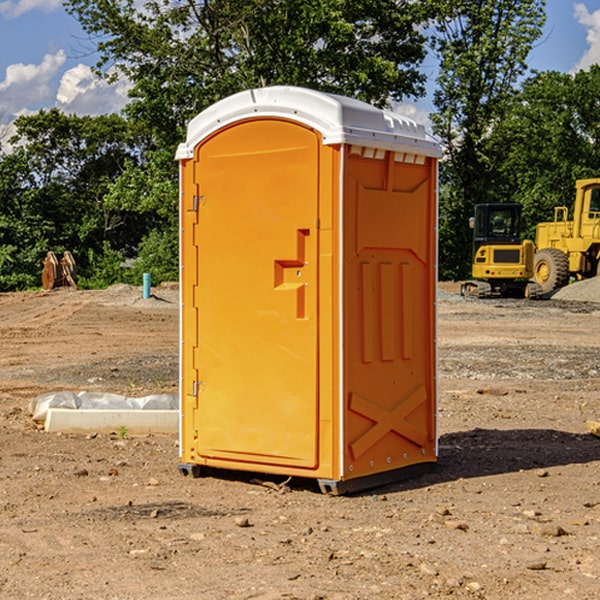 how often are the porta potties cleaned and serviced during a rental period in Indian Falls California